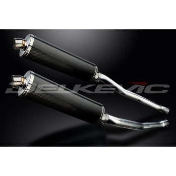 Delkevic slip-on kit Oval Carbon 450mm zonder e-keur - ZZR1400/ZX14 (2008-2011)