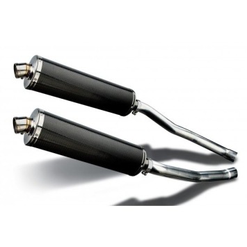 Delkevic slip-on kit Oval Carbon 450mm zonder e-keur - ZZR1400/ZX14 (2008-2011)