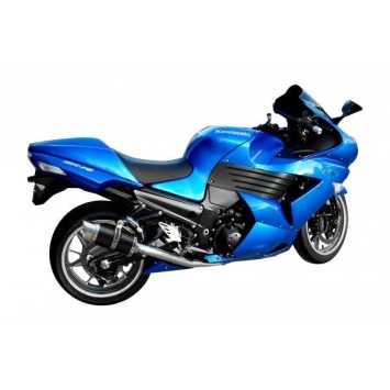 Delkevic slip-on kit Round Carbon 200mm zonder e-keur - ZZR1400/ZX14 (2008-2011)