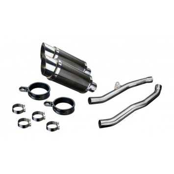 Delkevic slip-on kit Round Carbon 200mm zonder e-keur - ZZR1400/ZX14 (2008-2011)