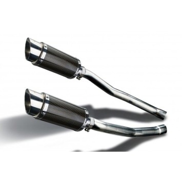 Delkevic slip-on kit Round Carbon 200mm zonder e-keur - ZZR1400/ZX14 (2008-2011)