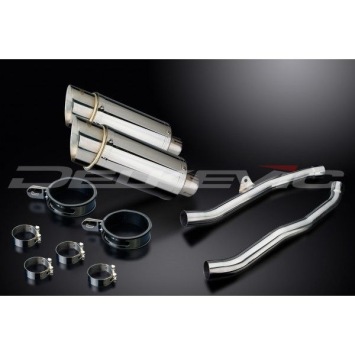 Delkevic slip-on kit Round RVS 200mm zonder e-keur - ZZR1400/ZX14 (2008-2011)