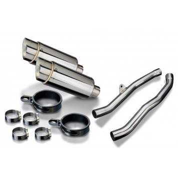 Delkevic slip-on kit Round RVS 200mm zonder e-keur - ZZR1400/ZX14 (2008-2011)