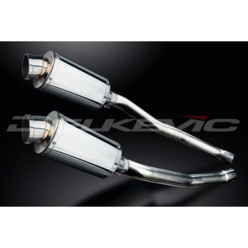 Delkevic slip-on kit Oval RVS 225mm zonder e-keur - ZZR1400/ZX14 (2008-2011)