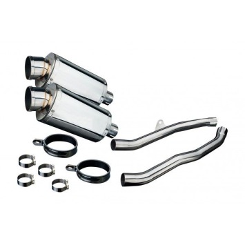 Delkevic slip-on kit Oval RVS 225mm zonder e-keur - ZZR1400/ZX14 (2008-2011)