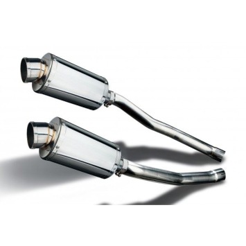 Delkevic slip-on kit Oval RVS 225mm zonder e-keur - ZZR1400/ZX14 (2008-2011)