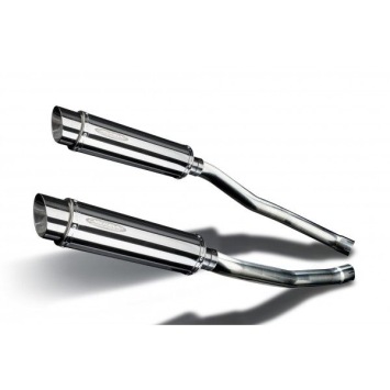 Delkevic slip-on kit Round RVS 350mm zonder e-keur - ZZR1400/ZX14 (2008-2011)