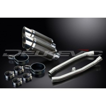 Delkevic slip-on kit Round Carbon 200mm zonder e-keur - ZZR1400 (2012-2020)