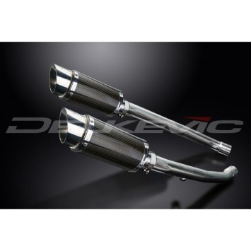 Delkevic slip-on kit Round Carbon 200mm zonder e-keur - ZZR1400 (2012-2020)