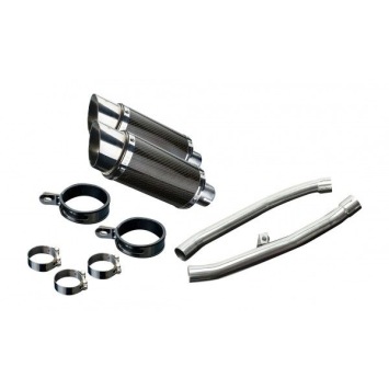 Delkevic slip-on kit Round Carbon 200mm zonder e-keur - ZZR1400 (2012-2020)