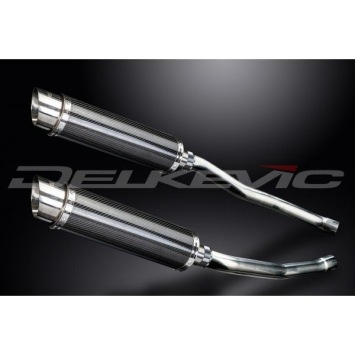 Delkevic slip-on kit Round Carbon 350mm zonder e-keur - ZZR1400/ZX14 (2008-2011)