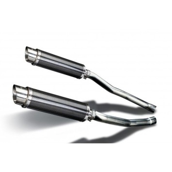 Delkevic slip-on kit Round Carbon 350mm zonder e-keur - ZZR1400/ZX14 (2008-2011)