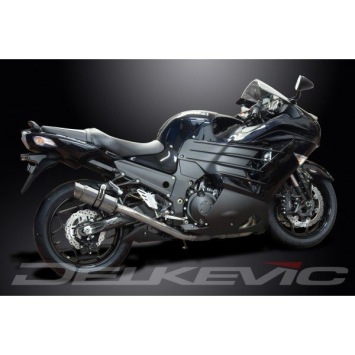 Delkevic slip-on kit Round RVS 200mm zonder e-keur - ZZR1400 (2012-2020)