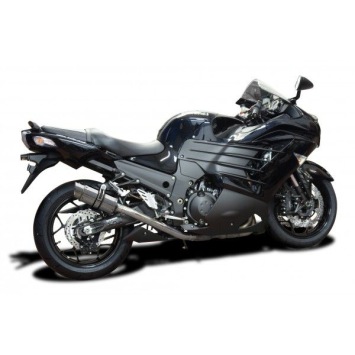 Delkevic slip-on kit Round RVS 200mm zonder e-keur - ZZR1400 (2012-2020)