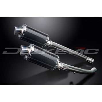 Delkevic slip-on kit Oval Carbon 225mm zonder e-keur - ZZR1400 (2012-2020)