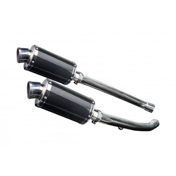 Delkevic slip-on kit Oval Carbon 225mm zonder e-keur - ZZR1400 (2012-2020)