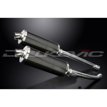 Delkevic slip-on kit Oval Carbon 350mm zonder e-keur - ZZR1400 (2012-2020)