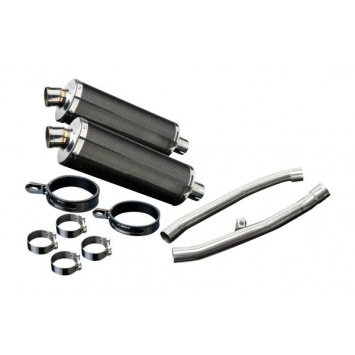 Delkevic slip-on kit Oval Carbon 350mm zonder e-keur - ZZR1400 (2012-2020)