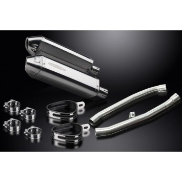 Delkevic slip-on kit Tri-Oval RVS 320mm zonder e-keur - ZZR1400 (2012-2020)