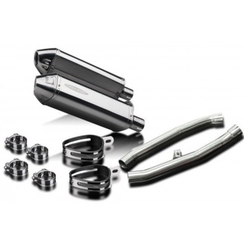 Delkevic slip-on kit Tri-Oval RVS 320mm zonder e-keur - ZZR1400 (2012-2020)