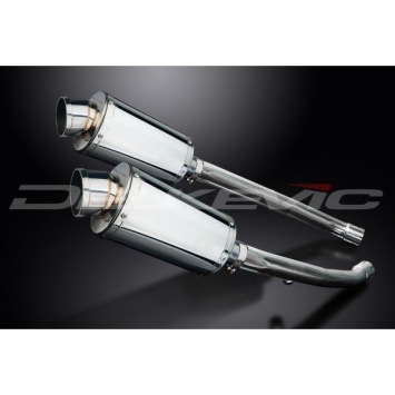 Delkevic slip-on kit Oval RVS 225mm zonder e-keur - ZZR1400 (2012-2020)