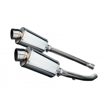 Delkevic slip-on kit Oval RVS 225mm zonder e-keur - ZZR1400 (2012-2020)