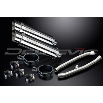 Delkevic slip-on kit Round RVS 350mm zonder e-keur - ZZR1400 (2012-2020)