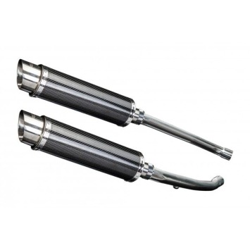 Delkevic slip-on kit Round Carbon 350mm zonder e-keur - ZZR1400 (2012-2020)