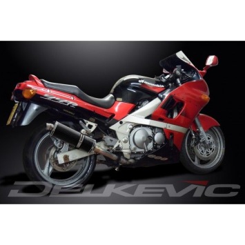 Delkevic slip-on kit Oval Carbon 350mm zonder e-keur - ZZR400/600 (1990-2009)