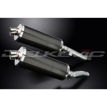 Delkevic slip-on kit Oval Carbon 350mm zonder e-keur - ZZR400/600 (1990-2009)
