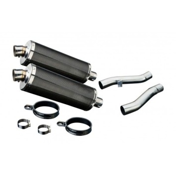 Delkevic slip-on kit Oval Carbon 350mm zonder e-keur - ZZR400/600 (1990-2009)