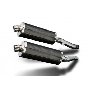 Delkevic slip-on kit Oval Carbon 350mm zonder e-keur - ZZR400/600 (1990-2009)