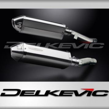 Delkevic slip-on kit Tri-Oval RVS 320mm zonder e-keur - ZZR400/600 (1990-2009)