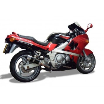 Delkevic slip-on kit Round Carbon 200mm zonder e-keur - ZZR400/600 (1990-2009)