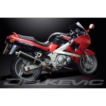 Delkevic slip-on kit Oval Carbon 450mm zonder e-keur - ZZR400/600 (1990-2009)