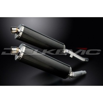 Delkevic slip-on kit Oval Carbon 450mm zonder e-keur - ZZR400/600 (1990-2009)