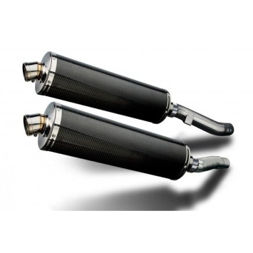 Delkevic slip-on kit Oval Carbon 450mm zonder e-keur - ZZR400/600 (1990-2009)