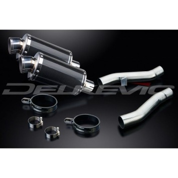 Delkevic slip-on kit Oval Carbon 225mm zonder e-keur - ZZR400/600 (1990-2009)