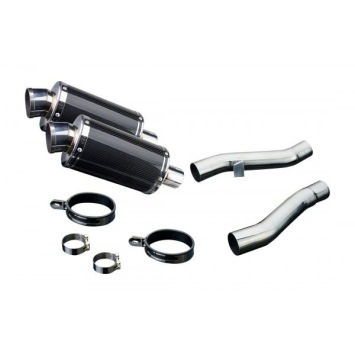 Delkevic slip-on kit Oval Carbon 225mm zonder e-keur - ZZR400/600 (1990-2009)