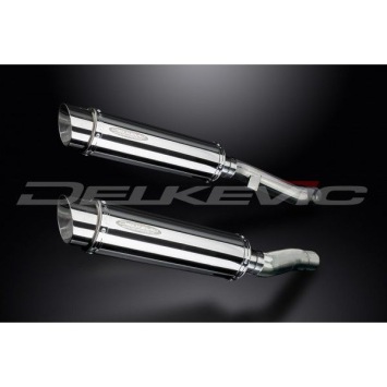Delkevic slip-on kit Round RVS 350mm zonder e-keur - ZZR400/600 (1990-2009)