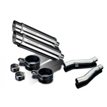 Delkevic slip-on kit Round RVS 350mm zonder e-keur - ZZR400/600 (1990-2009)