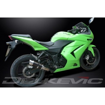 Delkevic volledig systeem Round Carbon 200mm zonder e-keur - NINJA 250R (2008-2013)