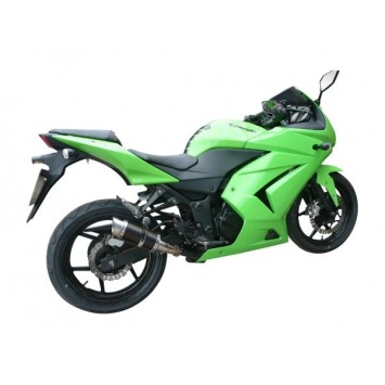 Delkevic volledig systeem Round Carbon 200mm zonder e-keur - NINJA 250R (2008-2013)