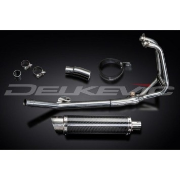 Delkevic volledig systeem Round Carbon 350mm zonder e-keur - NINJA 250R (2008-2013)