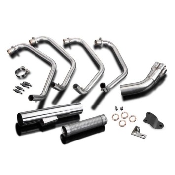 Delkevic volledig systeem Short Straight RVS 350mm zonder e-keur - CSR1000 (KZ1000M) (1981-1982)