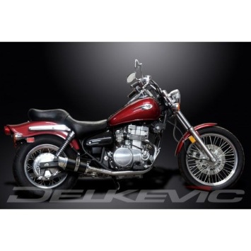 Delkevic slip-on kit Round Carbon 200mm zonder e-keur - EN500C 1996-2009