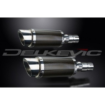 Delkevic slip-on kit Round Carbon 200mm zonder e-keur - EN500C 1996-2009