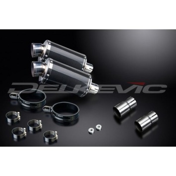 Delkevic slip-on kit Oval Carbon 225mm zonder e-keur - EN500C 1996-2009