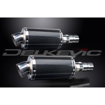 Delkevic slip-on kit Oval Carbon 225mm zonder e-keur - EN500C 1996-2009