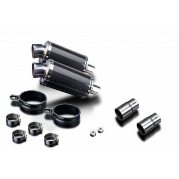 Delkevic slip-on kit Oval Carbon 225mm zonder e-keur - EN500C 1996-2009